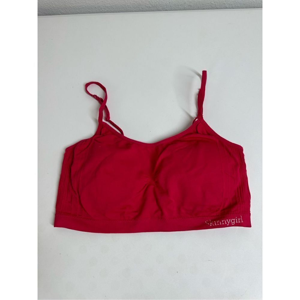Skinnygirl Solid Crop Cami Top Red Size S